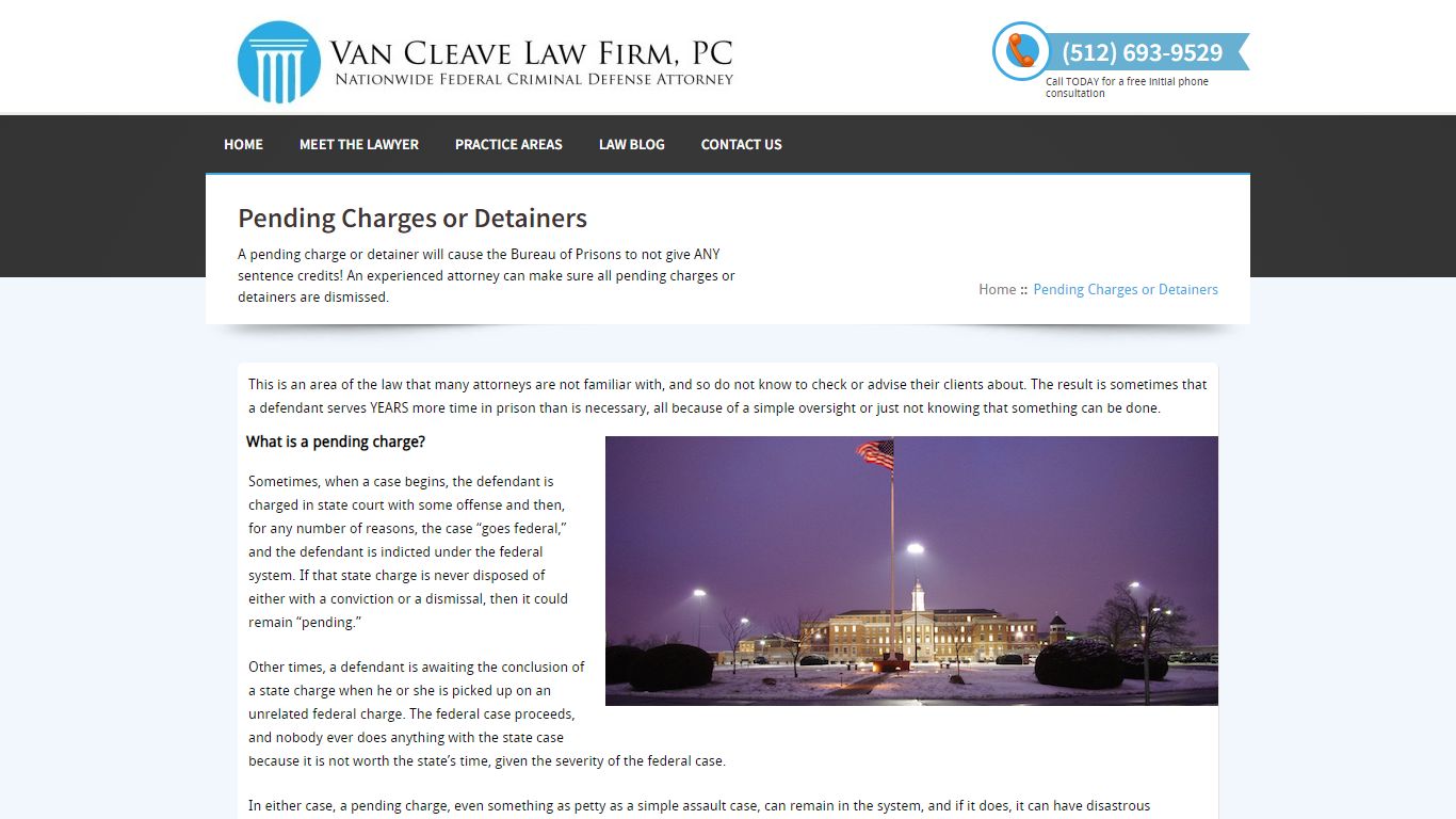 Pending Charges, Detainers | Nationwide Federal Criminal Defense Attorney